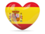 Spain. Heart icon. Download icon.