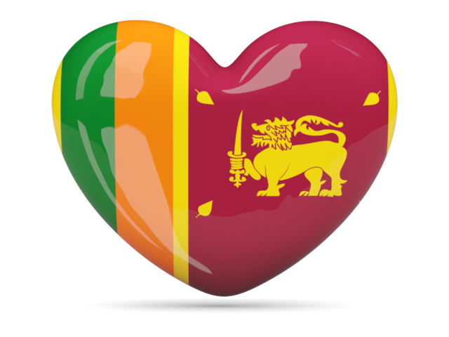 Иконка-сердце. Скачать флаг. Шри-Ланка