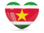 Suriname. Heart icon. Download icon.