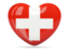 Switzerland. Heart icon. Download icon.