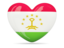 Tajikistan. Heart icon. Download icon.