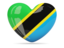 Tanzania. Heart icon. Download icon.
