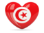 Tunisia. Heart icon. Download icon.