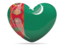 Turkmenistan. Heart icon. Download icon.