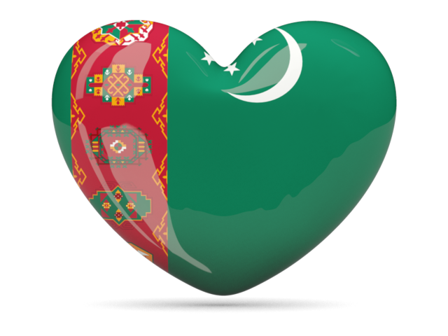 Heart icon. Download flag icon of Turkmenistan at PNG format