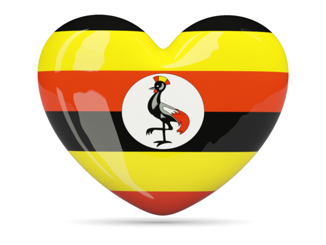 Иконка-сердце. Скачать флаг. Уганда