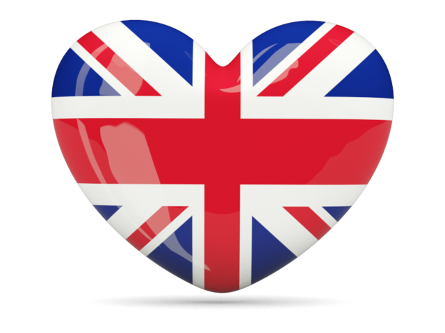 Иконка-сердце. Скачать флаг. Великобритания