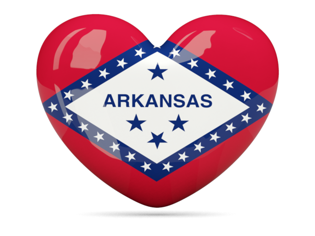 Heart icon. Download flag icon of Arkansas
