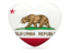 Flag of state of California. Heart icon. Download icon
