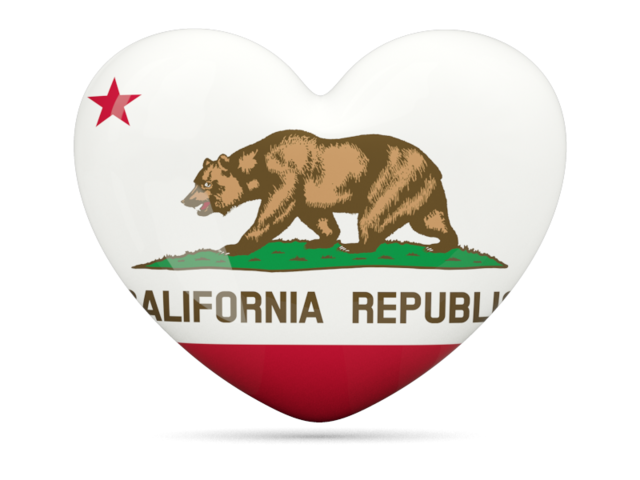 Heart icon. Download flag icon of California