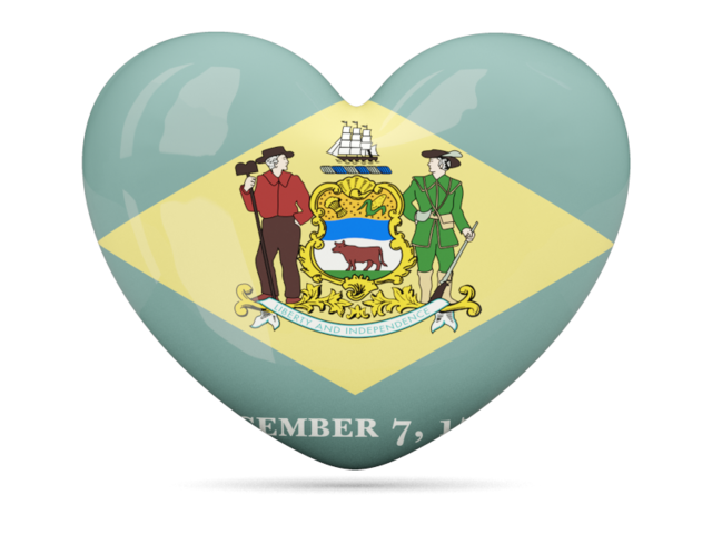 Иконка-сердце. Загрузить иконку флага штата Делавэр