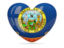 Flag of state of Idaho. Heart icon. Download icon