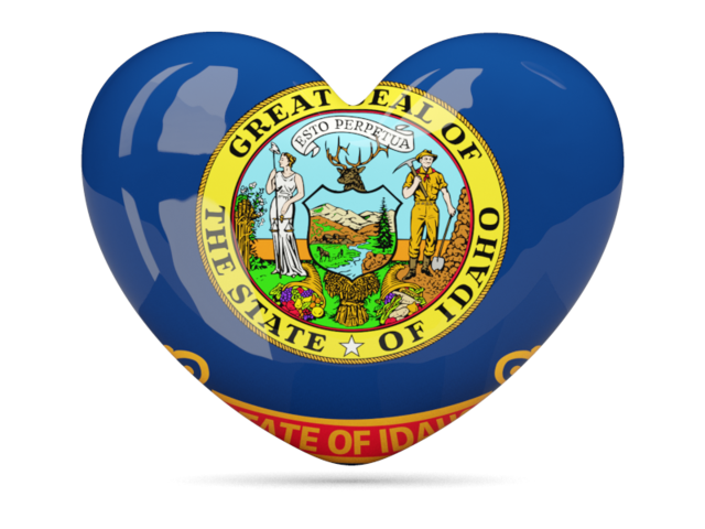 Heart icon. Download flag icon of Idaho