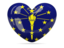 Flag of state of Indiana. Heart icon. Download icon