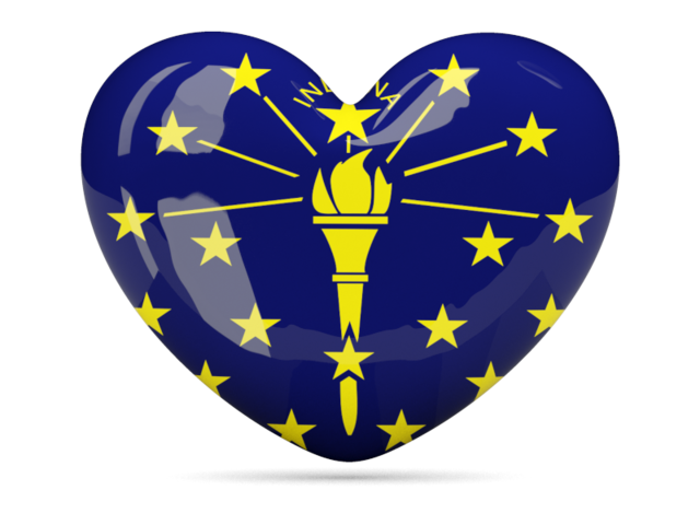 Heart icon. Download flag icon of Indiana
