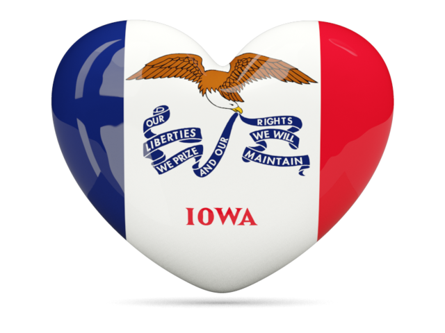 Heart icon. Download flag icon of Iowa