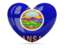 Flag of state of Kansas. Heart icon. Download icon