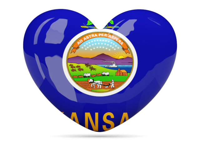Heart icon. Download flag icon of Kansas