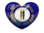 Flag of state of Kentucky. Heart icon. Download icon