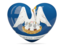 Flag of state of Louisiana. Heart icon. Download icon