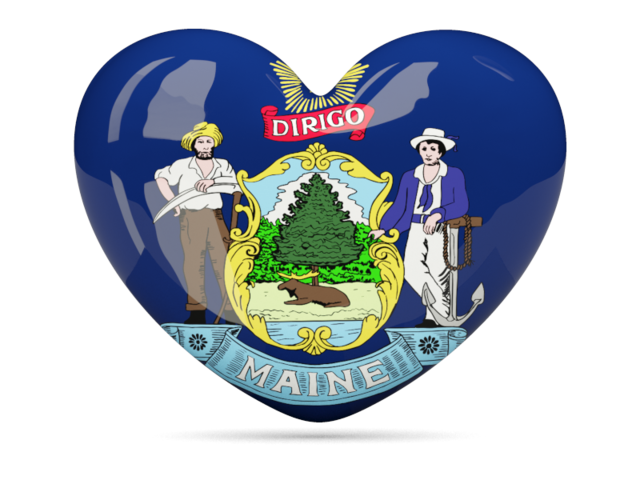 Heart icon. Download flag icon of Maine