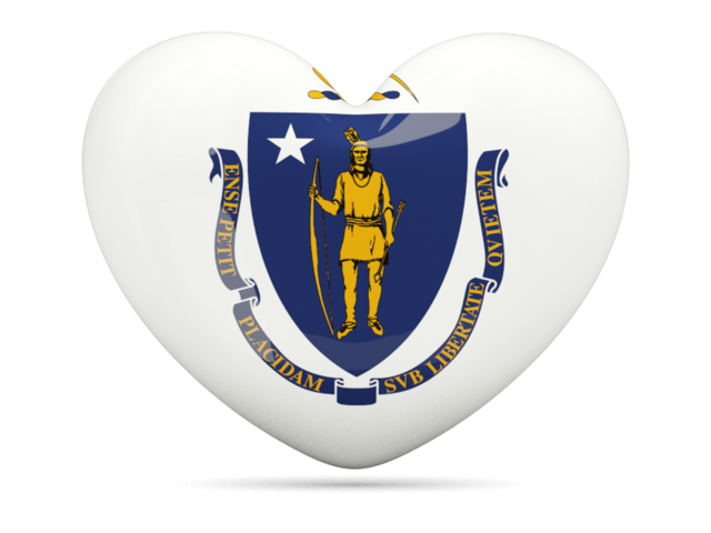 Heart icon. Download flag icon of Massachusetts