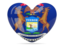 Flag of state of Michigan. Heart icon. Download icon