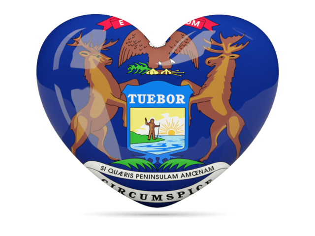 Heart icon. Download flag icon of Michigan