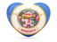 Flag of state of Minnesota. Heart icon. Download icon