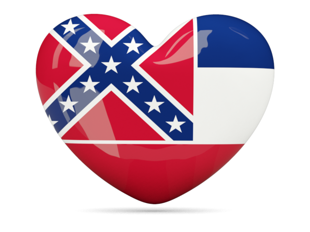 Heart icon. Download flag icon of Mississippi