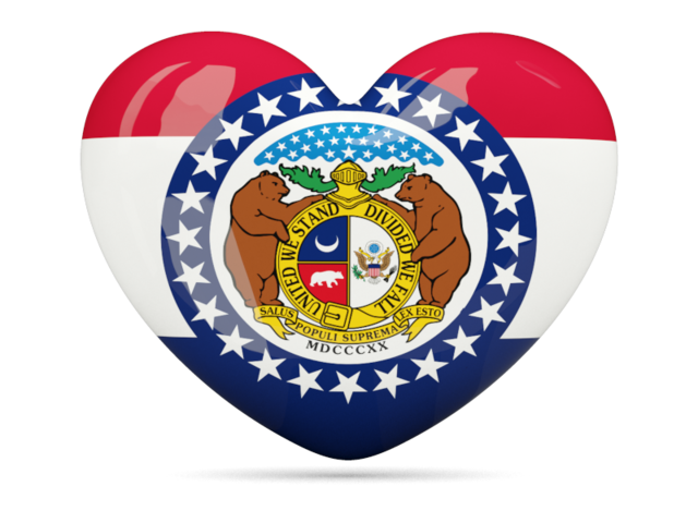 Heart icon. Download flag icon of Missouri