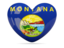 Flag of state of Montana. Heart icon. Download icon