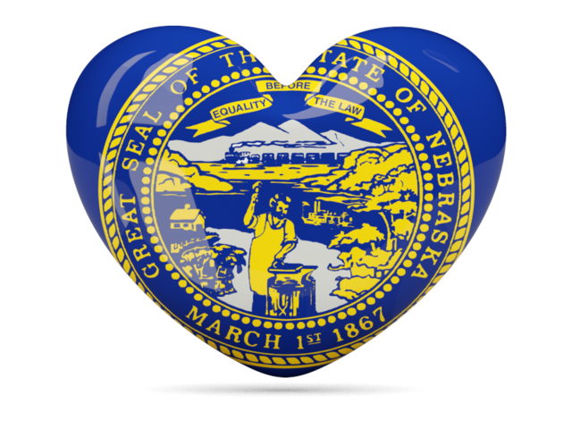 Heart icon. Download flag icon of Nebraska