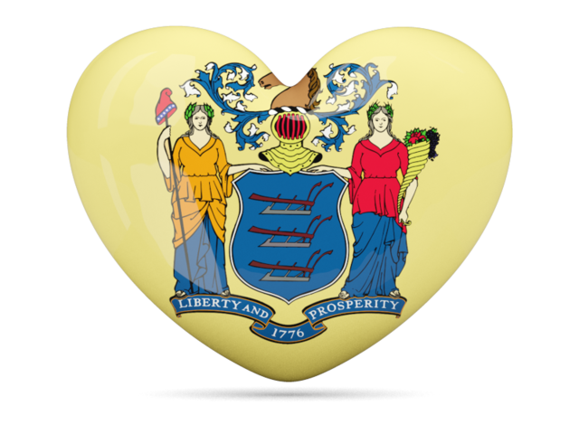 Иконка-сердце. Загрузить иконку флага штата Нью-Джерси