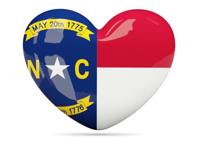 Иконка-сердце. Загрузить иконку флага штата Северная Каролина