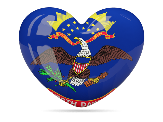Иконка-сердце. Загрузить иконку флага штата Северная Дакота