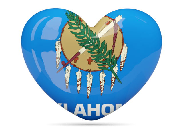 Heart icon. Download flag icon of Oklahoma