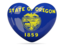 Flag of state of Oregon. Heart icon. Download icon