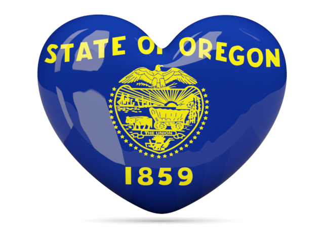 Heart icon. Download flag icon of Oregon