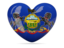 Flag of state of Pennsylvania. Heart icon. Download icon