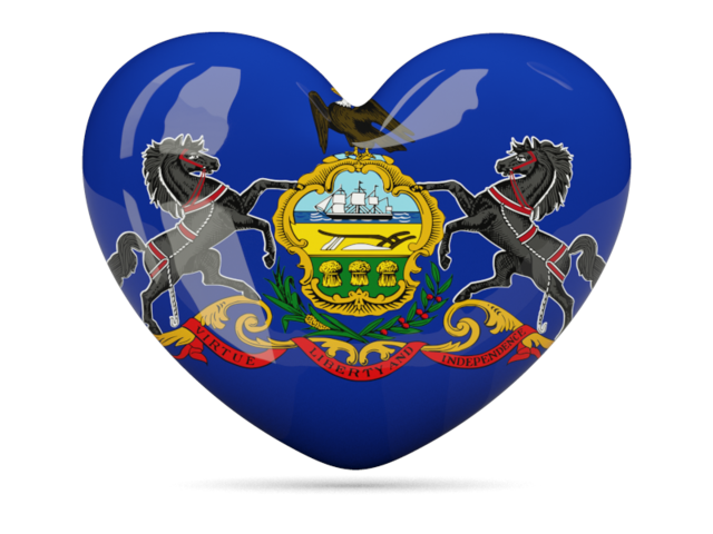 Heart icon. Download flag icon of Pennsylvania