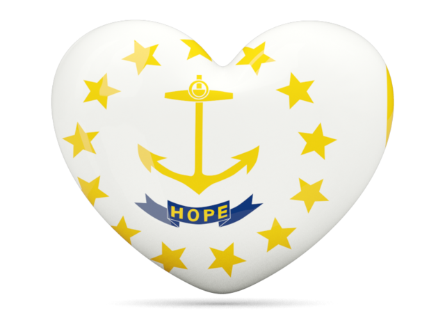 Иконка-сердце. Загрузить иконку флага штата Род-Айленд