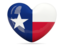 Flag of state of Texas. Heart icon. Download icon