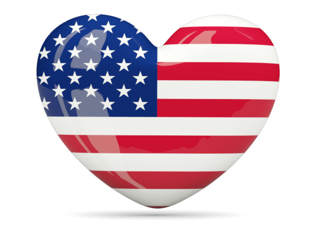 Иконка-сердце. Скачать флаг. США