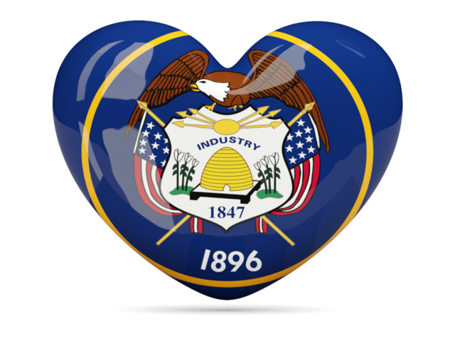 Heart icon. Download flag icon of Utah