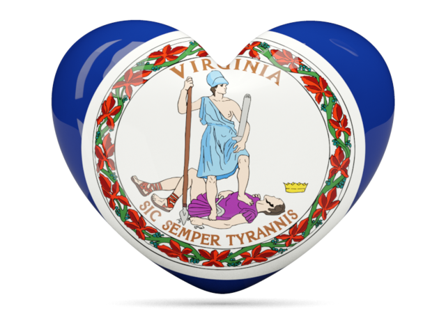 Heart icon. Download flag icon of Virginia