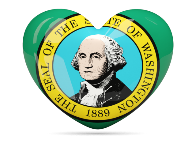 Heart icon. Download flag icon of Washington