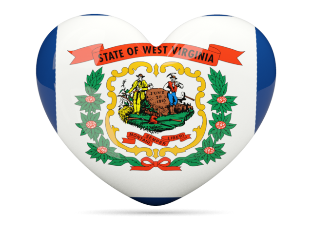 Heart icon. Download flag icon of West Virginia