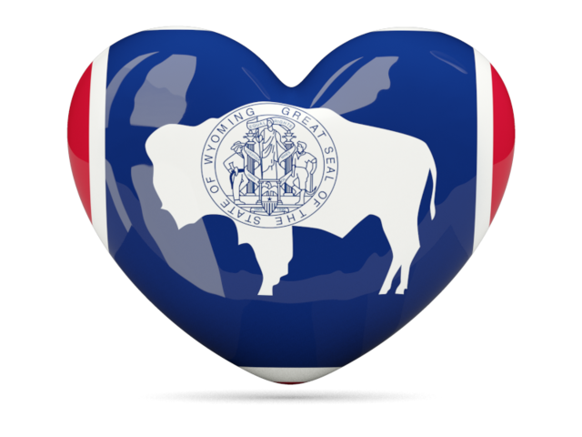 Heart icon. Download flag icon of Wyoming