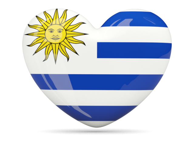 Иконка-сердце. Скачать флаг. Уругвай